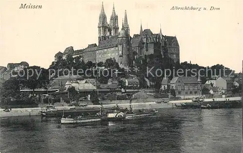 AK / Ansichtskarte Meissen_Elbe_Sachsen Albrechtsburg und Dom Meissen_Elbe_Sachsen