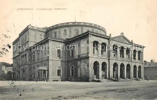 AK / Ansichtskarte Karlsruhe_Baden Grossherzogl Hoftheater Karlsruhe_Baden