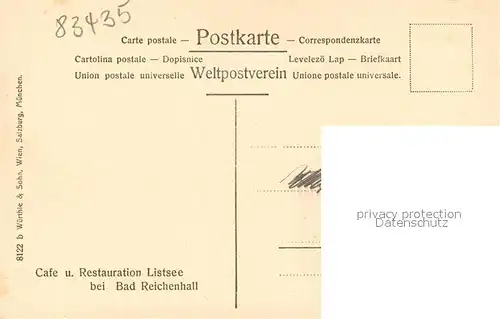 AK / Ansichtskarte Bad_Reichenhall Cafe und Restauration Listsee Bad_Reichenhall