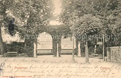 AK / Ansichtskarte Coblenz_Koblenz Rheinanlagen Coblenz_Koblenz