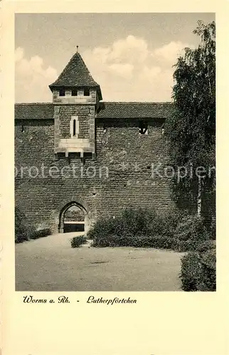 AK / Ansichtskarte Worms_Rhein Lutherpfoertchen Worms Rhein