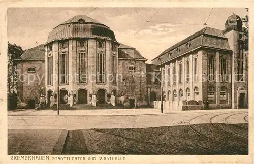 AK / Ansichtskarte Bremerhaven Stadttheater und Kunsthalle Bremerhaven