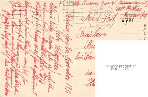 AK / Ansichtskarte Landau_Pfalz Deutsches Tor mit Kaiser Friedrich Denkmal Landau Pfalz