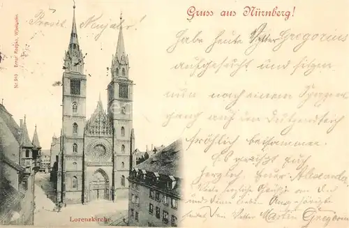 AK / Ansichtskarte Nuernberg Lorenzkirche Nuernberg