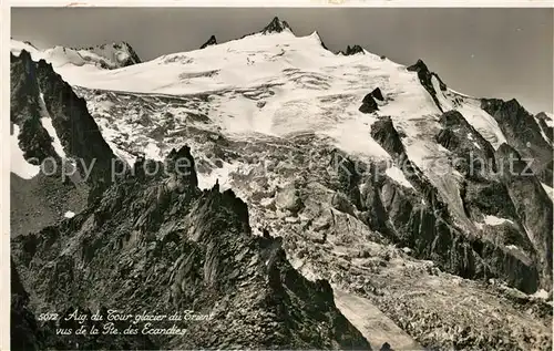 AK / Ansichtskarte Trient_Martigny Aig du Tour glacier du Trient vus de la Pte des Ecandies Trient Martigny