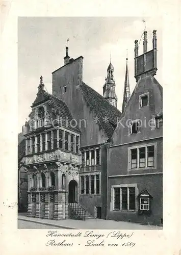 AK / Ansichtskarte Lemgo Rathaus Laube von 1589 Lemgo