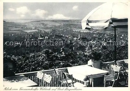 AK / Ansichtskarte Bad_Mergentheim Blick vom Terrassenkaffee Waldeck Bad_Mergentheim