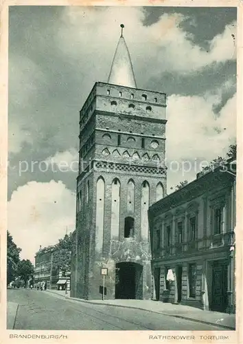 AK / Ansichtskarte Brandenburg_Havel Rathenower Torturm Brandenburg Havel