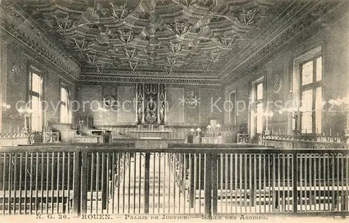 AK / Ansichtskarte Rouen Palais de Justice Salle des Assises  Rouen