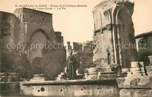 AK / Ansichtskarte Saint Gilles_Gard Ruines de la Basilique abbatiale Vieux Choeur  Saint Gilles_Gard