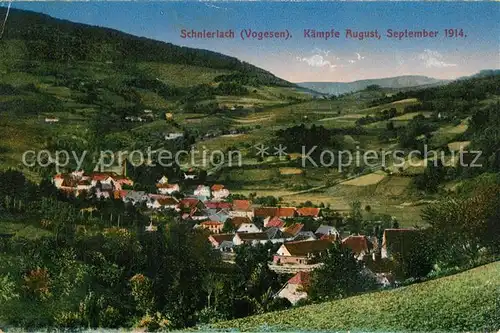 AK / Ansichtskarte Schnierlach WK1 Kaempfe August September 1914 Schnierlach