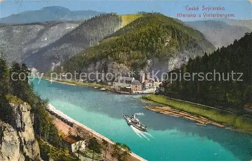 AK / Ansichtskarte Hrensko s Vinterbergem Hrensko