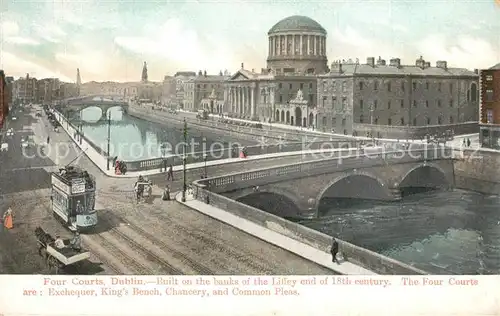 AK / Ansichtskarte Dublin_Ireland Four Courts Built on the banks of the Liffey end of 18th century Dublin_Ireland