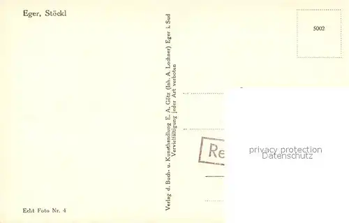 AK / Ansichtskarte Eger_Cheb_Tschechien Stoeckl 