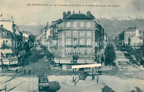 AK / Ansichtskarte Grenoble Les Avennes de la Gare et d Alsacw Lorraine  Grenoble