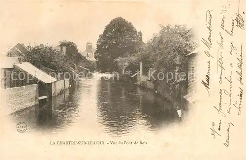 AK / Ansichtskarte La_Chartre sur le Loir Vue du Pont de Bois La_Chartre sur le Loir