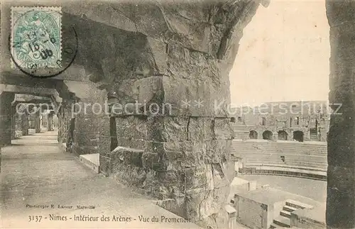 AK / Ansichtskarte Nimes Interieur des Arenes  Nimes