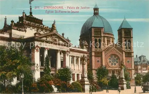 AK / Ansichtskarte Strasbourg_Alsace Eglise St Pierre le Jeune Strasbourg Alsace