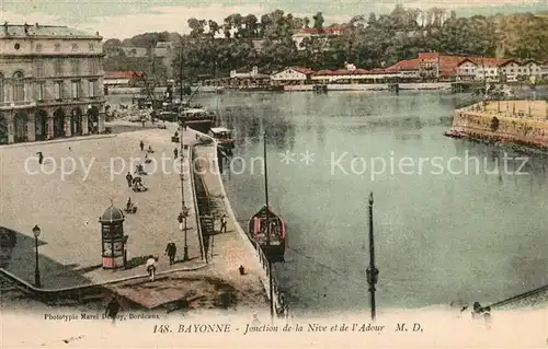 AK / Ansichtskarte Bayonne_Pyrenees_Atlantiques Jonction de la Nive et de l Adour  Bayonne_Pyrenees