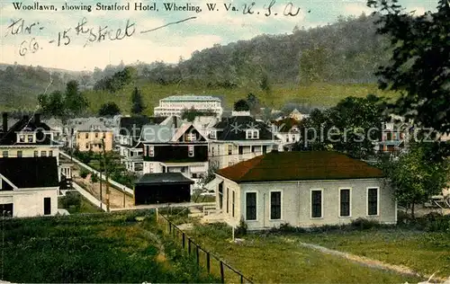AK / Ansichtskarte Wheeling_West_Virginia Woodlawn showing Stratford Hotel 