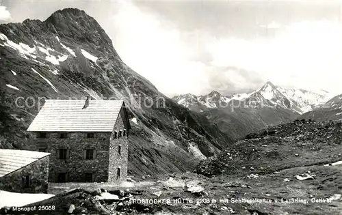 AK / Ansichtskarte Rostockerhuette mit Schluesselspitze und Lasoerling Rostockerhuette