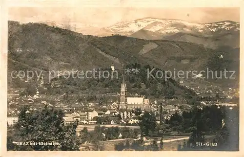 AK / Ansichtskarte Graz_Steiermark mit Gleinalpe Graz_Steiermark