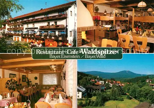 AK / Ansichtskarte Bayerisch_Eisenstein Restaurant Cafe Waldspitze Gastraeume Bayerisch_Eisenstein