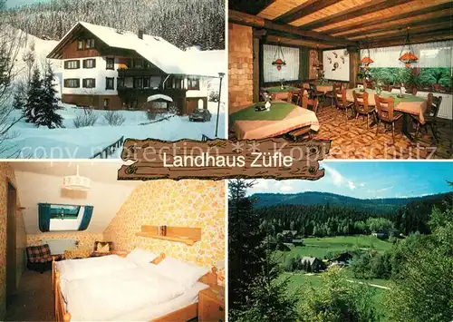 AK / Ansichtskarte Baiersbronn_Schwarzwald Landhaus Zuefle Gaststube Zimmer Baiersbronn Schwarzwald