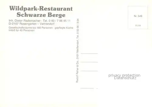 AK / Ansichtskarte Vahrendorf_Siedlung Wildpark Restaurant Schwarze Berge Teilansichten Vahrendorf Siedlung