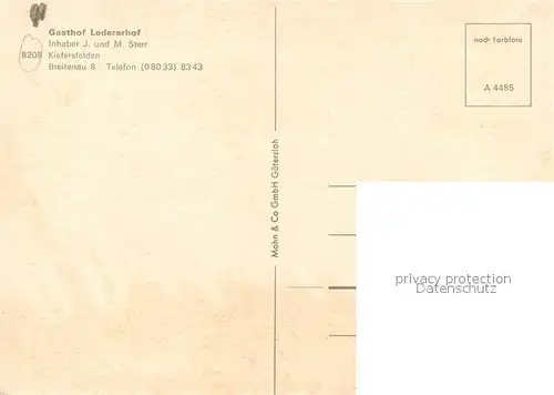 AK / Ansichtskarte Kiefersfelden Gasthof Ledererhof Kiefersfelden