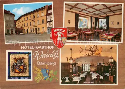 AK / Ansichtskarte Bamberg Hotel Gasthof Weierich Strassenansicht Domstueberl Braeustueberl Bamberg
