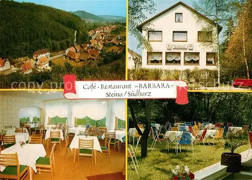 AK / Ansichtskarte Steina_Suedharz Cafe Restaurant Barbara Gaststube Gartenterrasse Steina Suedharz