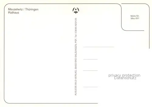 AK / Ansichtskarte Meuselwitz Rathaus Meuselwitz