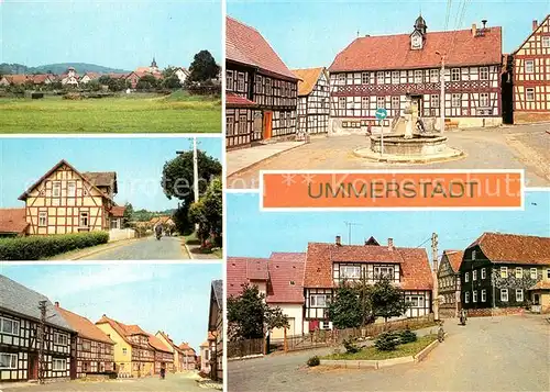 AK / Ansichtskarte Ummerstadt Teilansichten Marktplatz Brunnen Ummerstadt