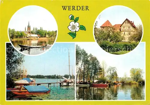 AK / Ansichtskarte Werder_Havel Altstadtblick Jugendherberge Segelbootshafen Campingplatz Riegelspitze Werder Havel