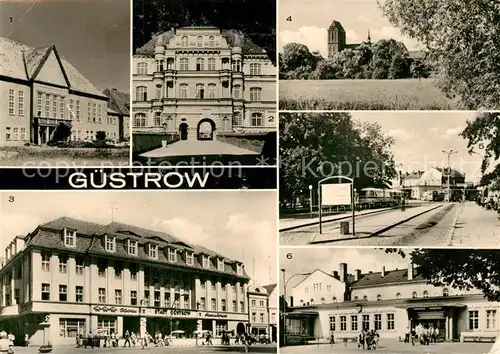AK / Ansichtskarte Guestrow_Mecklenburg_Vorpommern Paed Hochschule Schloss Hotel Stadt Guestrow Domblick Busbahnhof Bahnhof Guestrow_Mecklenburg