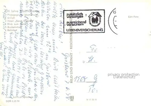 AK / Ansichtskarte Guestrow_Mecklenburg_Vorpommern Paed Hochschule Schloss Hotel Stadt Guestrow Domblick Busbahnhof Bahnhof Guestrow_Mecklenburg