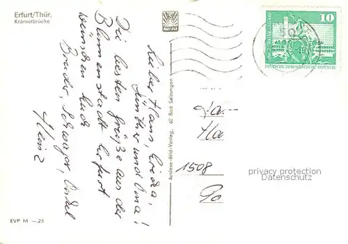 AK / Ansichtskarte Erfurt Kraemerbruecke Erfurt