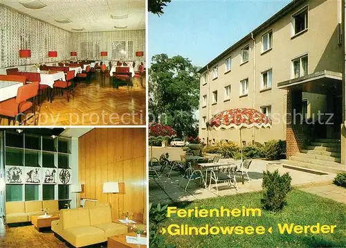 AK / Ansichtskarte Werder_Havel Ferienheim Glindowsee Speisesaal Werder Havel