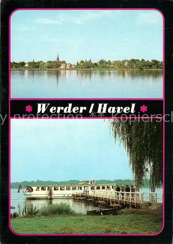 AK / Ansichtskarte Werder_Havel Havelpartie Bootsanlegestelle Werder Havel