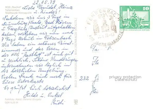 AK / Ansichtskarte Fehrenbach_Thueringer_Wald HOG Rasthof Teilansichten Waldbaude Werraquelle Fehrenbach_Thueringer_Wald