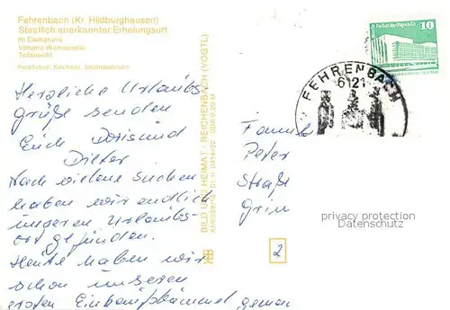 AK / Ansichtskarte Fehrenbach_Thueringer_Wald Im Eselsgrund Vordere Werraquelle Teilansicht Fehrenbach_Thueringer_Wald