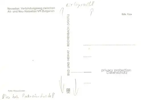 AK / Ansichtskarte Nessebar_Nessebyr Verbindungsweg Nessebar Nessebyr