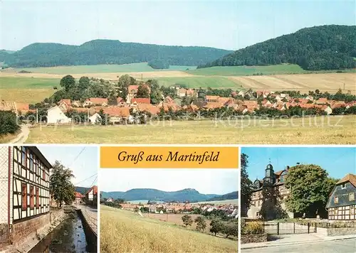AK / Ansichtskarte Martinfeld Teilansicht Dorfstrasse Burg Gleichenstein Jugendherberge Rudi Schwarz Martinfeld