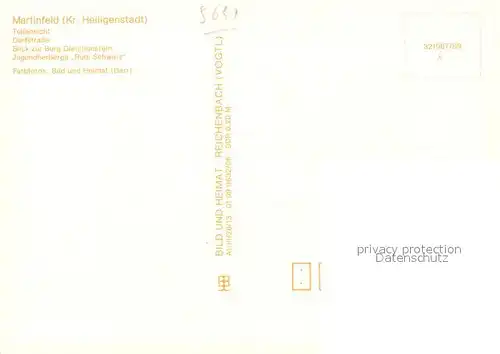 AK / Ansichtskarte Martinfeld Teilansicht Dorfstrasse Burg Gleichenstein Jugendherberge Rudi Schwarz Martinfeld