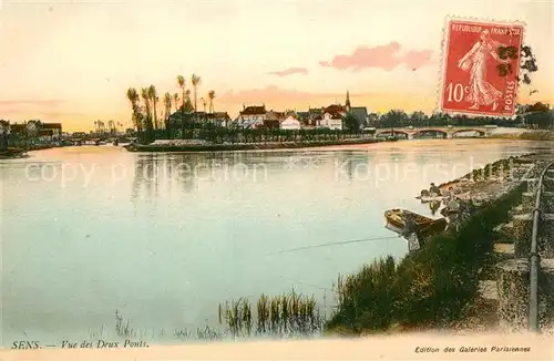 AK / Ansichtskarte Sens_Yonne Vue des Deux Ponts  Sens_Yonne