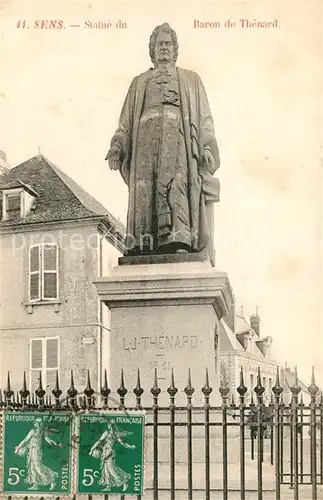 AK / Ansichtskarte Sens_Yonne Statue du Baron de Thenard Sens_Yonne