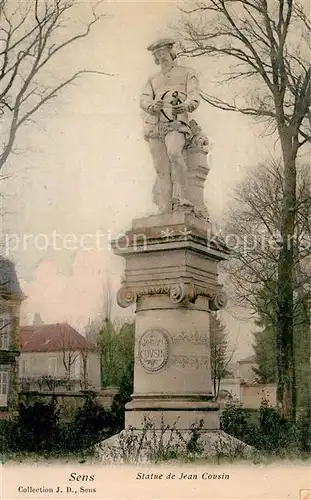 AK / Ansichtskarte Sens_Yonne Statue de Jean Cousin Sens_Yonne