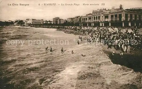 AK / Ansichtskarte Biarritz_Pyrenees_Atlantiques Grande Plage  Biarritz_Pyrenees