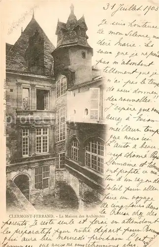 AK / Ansichtskarte Clermont Ferrand Maison des Architectes Clermont Ferrand
